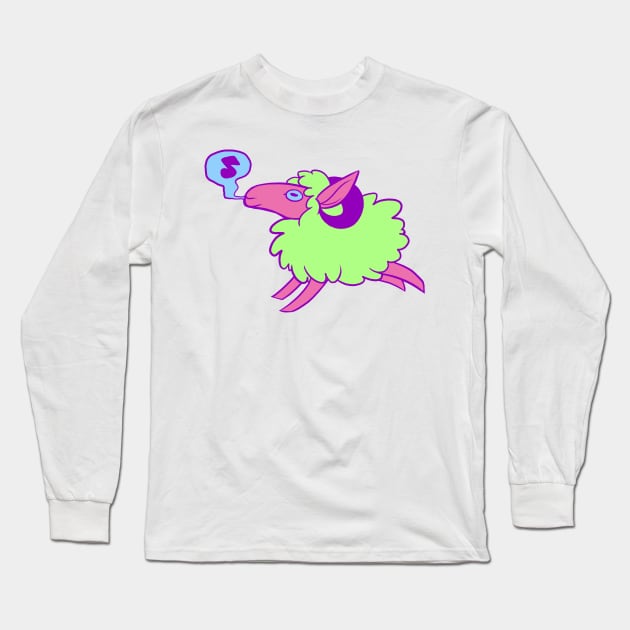 Lullaby Sheep Dream Long Sleeve T-Shirt by Psychonautic